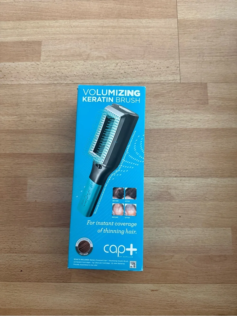 Keratin Hair Brush Volumizing Brush Light Brown